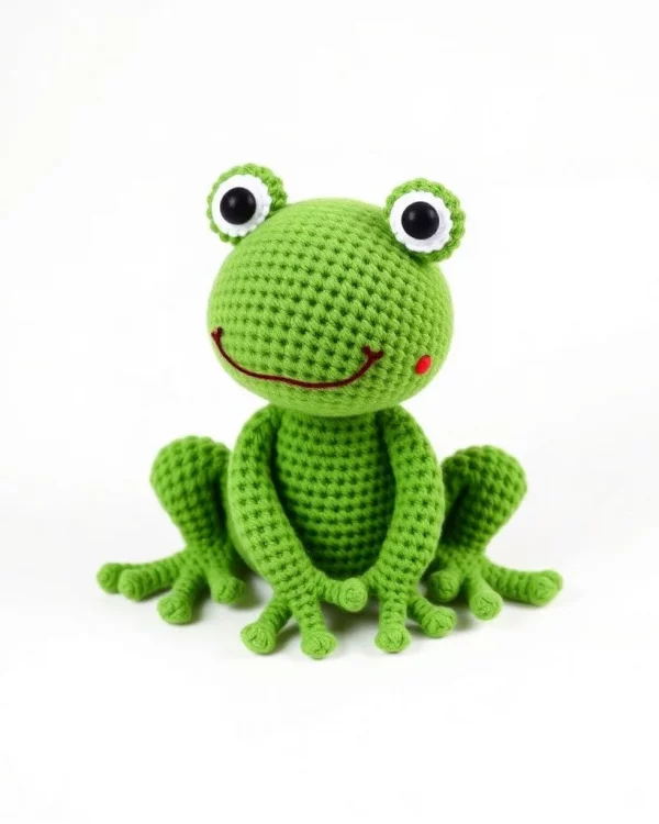 Green Frog Crochet Plushie