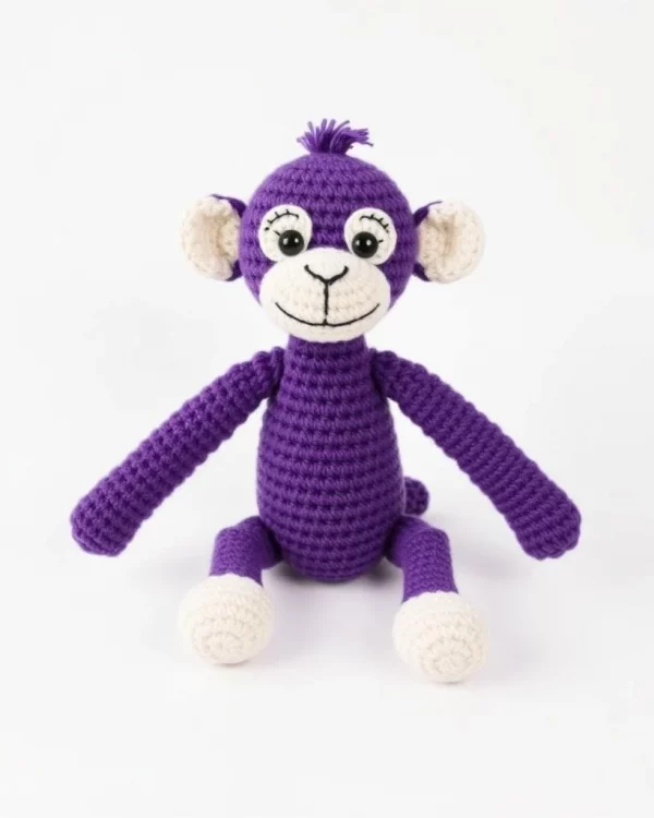 Purple Monkey Crochet Plushie