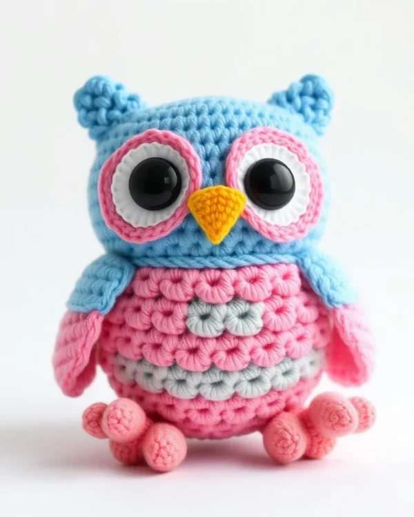 Pastel Owl Crochet Plushie