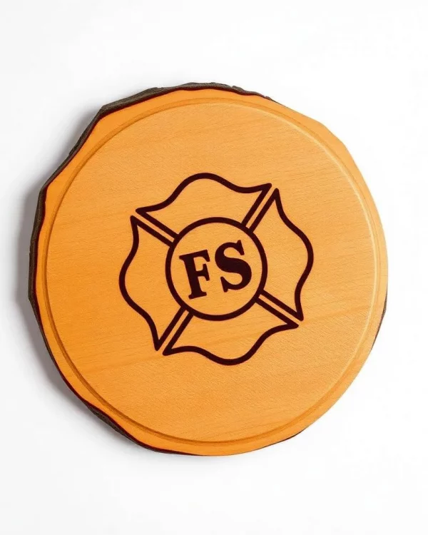 Fire Department Wooden Plaque